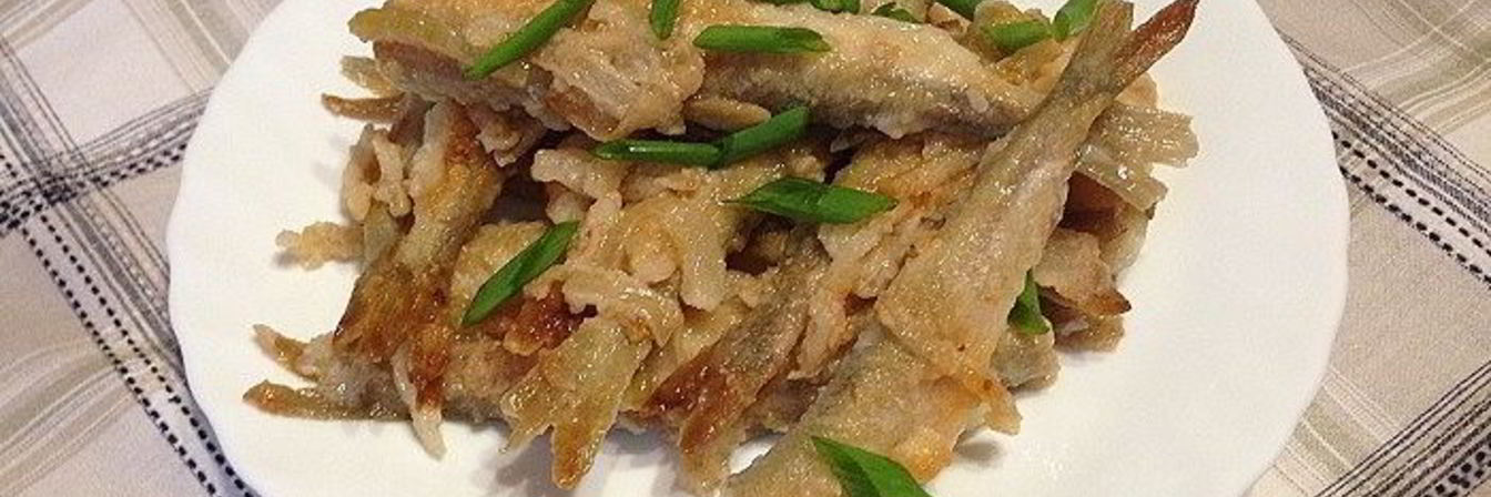 Корюшка жареная маринованная