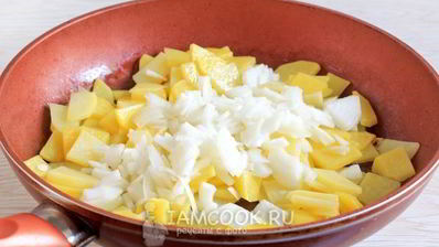 фриттата с картофелем и ветчиной