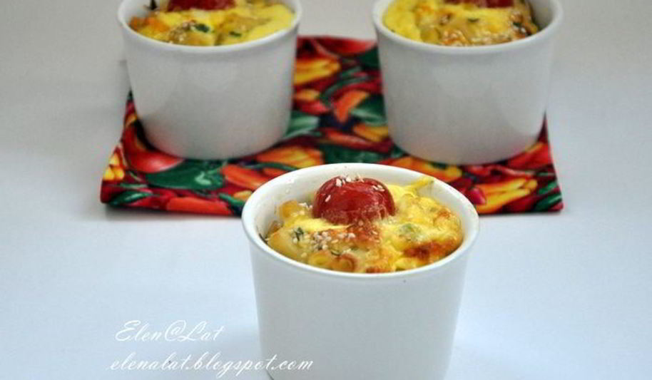 Рецепт фриттаты с макаронами и болгарским перцем