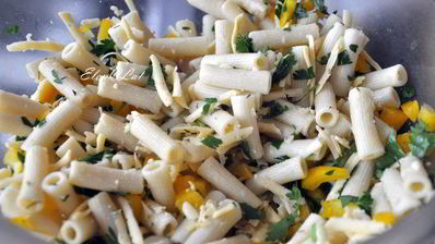 фриттата с макаронами и болгарским перцем