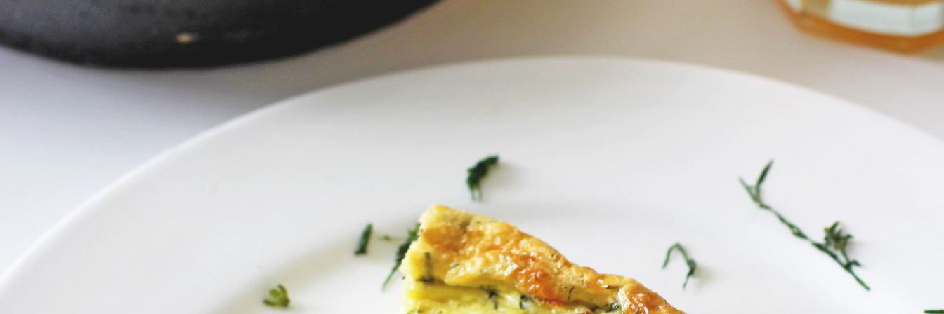 Фриттата с маскарпоне, ветчиной и сыром