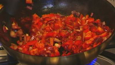 мексиканский омлет с фасолью