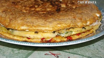 многоцветный омлет по мотивам испании