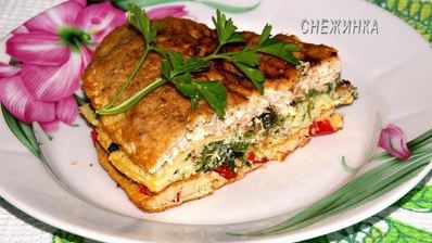 многоцветный омлет по мотивам испании