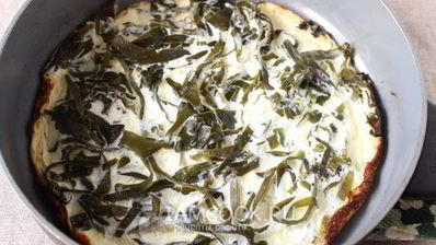 омлет камуфляж с морской капустой