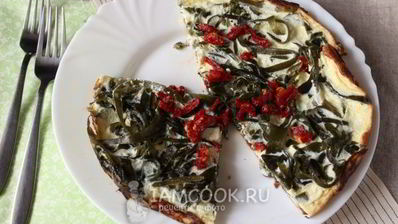 омлет камуфляж с морской капустой