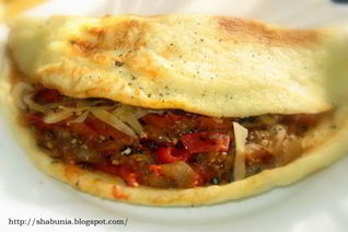 Омлет с баклажанами