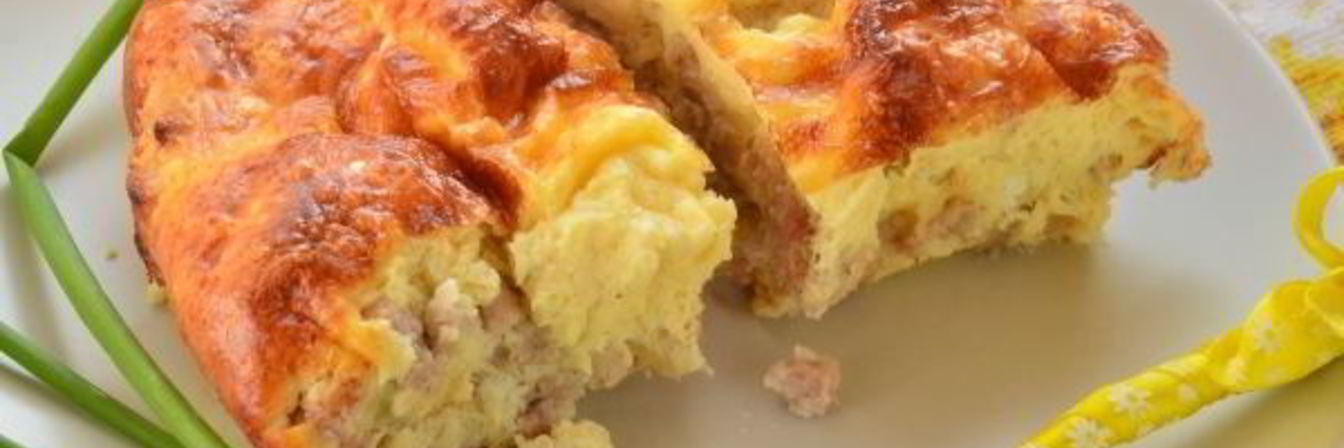 Омлет с фаршем в духовке