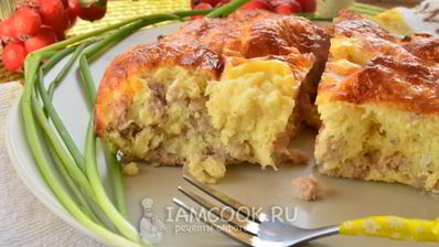 омлет с фаршем в духовке