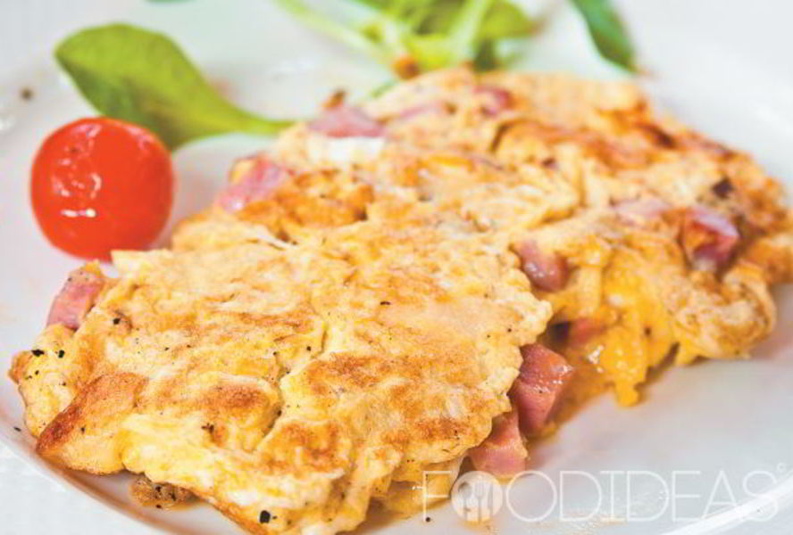 Омлет с колбасой