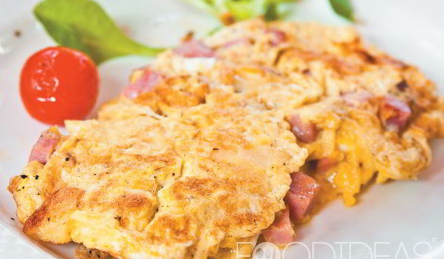 Рецепт омлета с колбасой