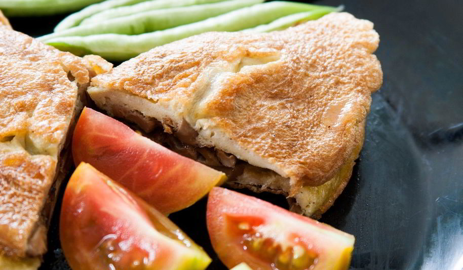 Рецепт омлета с шампиньонами