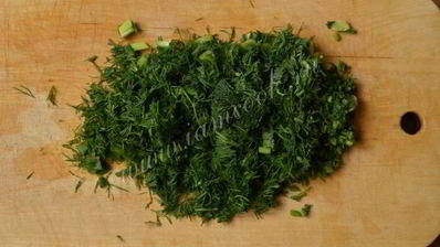 омлет с творогом и укропом