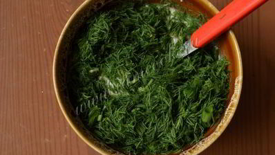 омлет с творогом и укропом