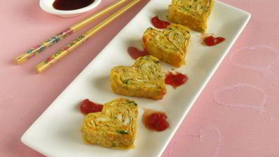 омлет сердечки