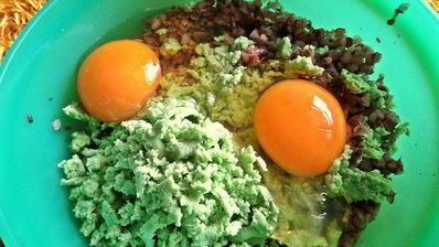 порционный омлет с гречкой