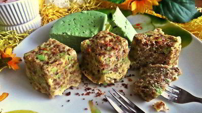 порционный омлет с гречкой