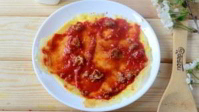 слоеный омлет на завтрак