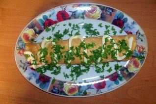 Вкусный омлет с начинкой по-французски