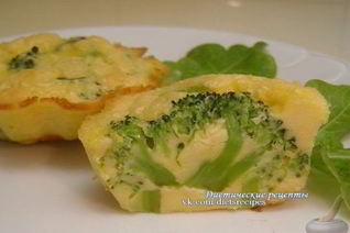 Запеченный омлет с брокколи