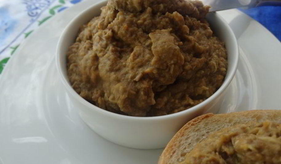 Рецепт паштета из чечевицы с грибами