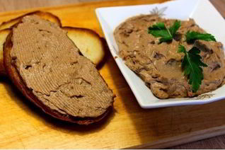 Паштет из куриной печени с грибами