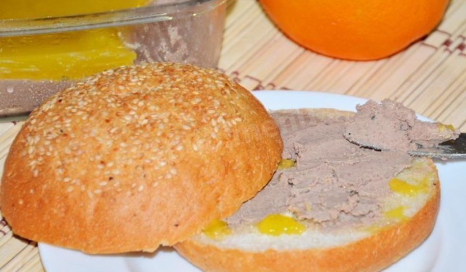 Рецепт печеночного паштета под апельсиновым желе