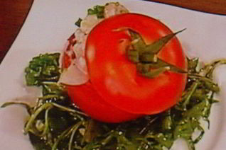 Помидоры, фаршированные крабовым салатом