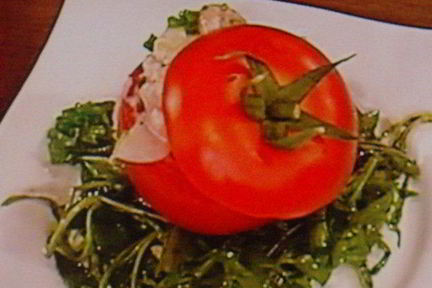 Помидоры, фаршированные крабовым салатом