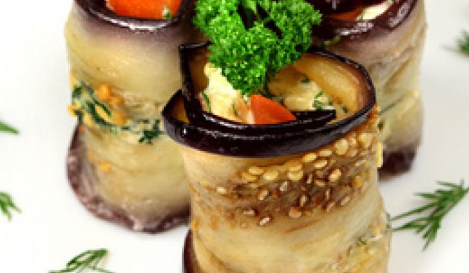 Рецепт аппетитных роллов из баклажанов