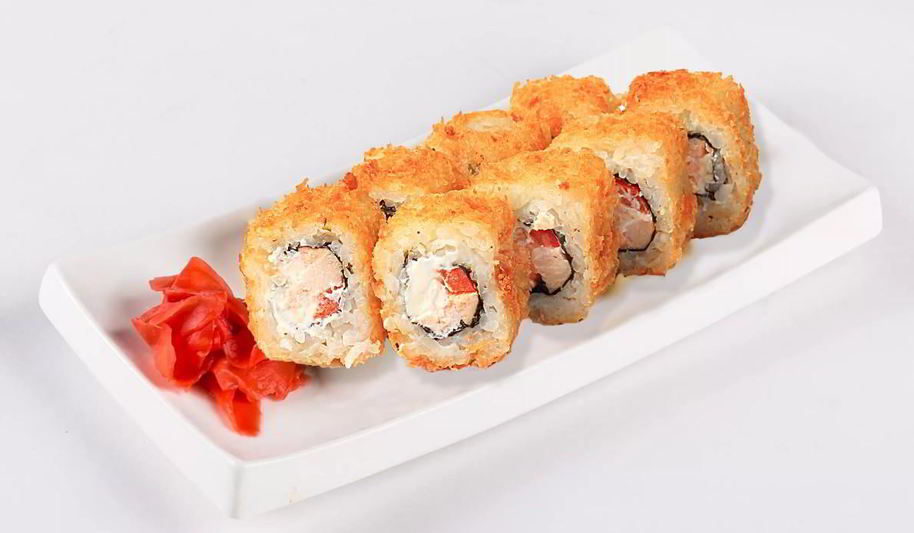 Рецепт горячих роллов с семгой и болгарским перцем