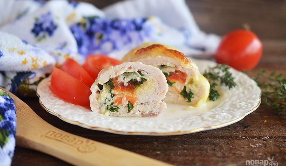 Рецепт куриных роллов капрезе