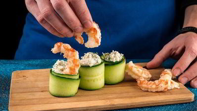 огуречные роллы с креветками