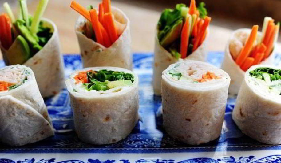Рецепт овощных роллов из лепешек тортильяс