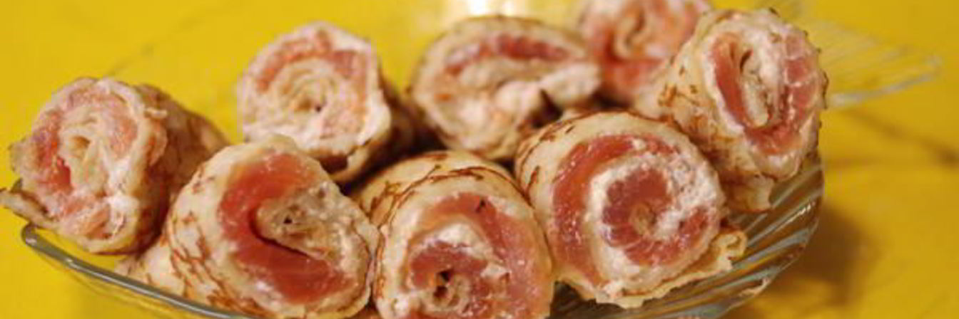 Роллы по-русски с красной рыбой