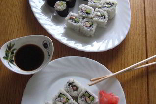 Роллы с креветками