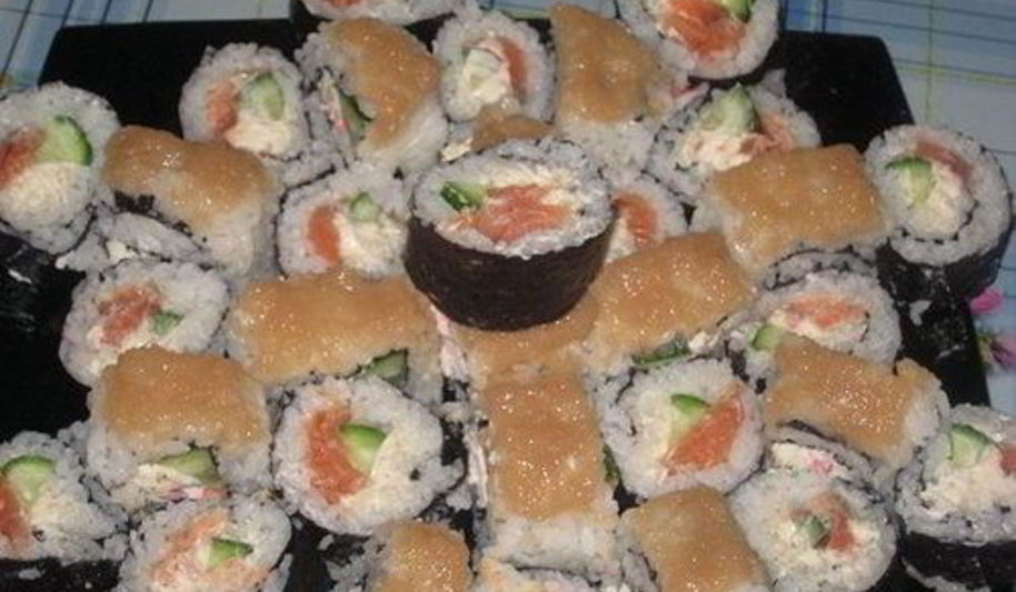 Рецепт роллов с нежным творожным сыром