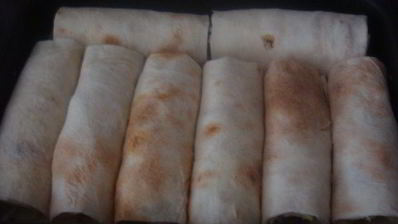 роллы с сосисками и картофельным пюре