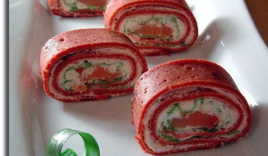 Рецепт блинных рулетиков сюрприз