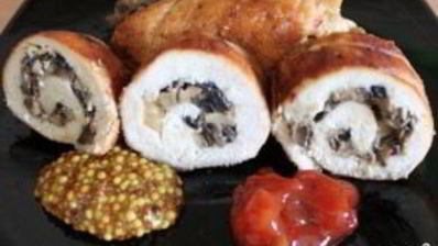 куриные рулетики с грибами и сыром