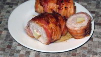 куриные рулетики с копченым сыром