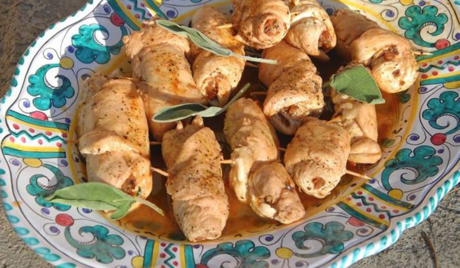 Рецепт куриных рулетиков с оливковой начинкой