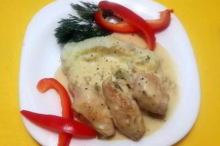 Куриные рулетики в горчично-сливочном соусе