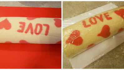 любовный рулет с рисунком