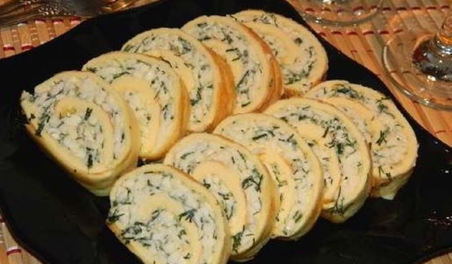 Рецепт нежного рулета из кальмаров