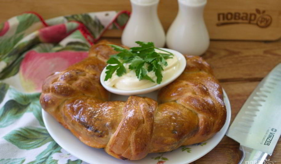 Рецепт плетеного рулета с сюрпризом