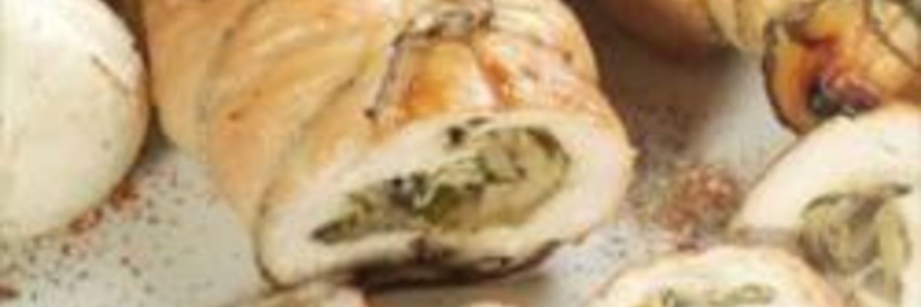 Рулет из филе индейки с грибами