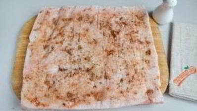 рулет из сала со шкуркой