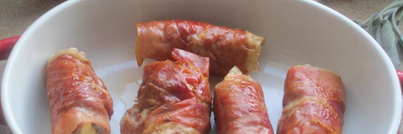 Рулетики из свинины в ветчине с пармезаном