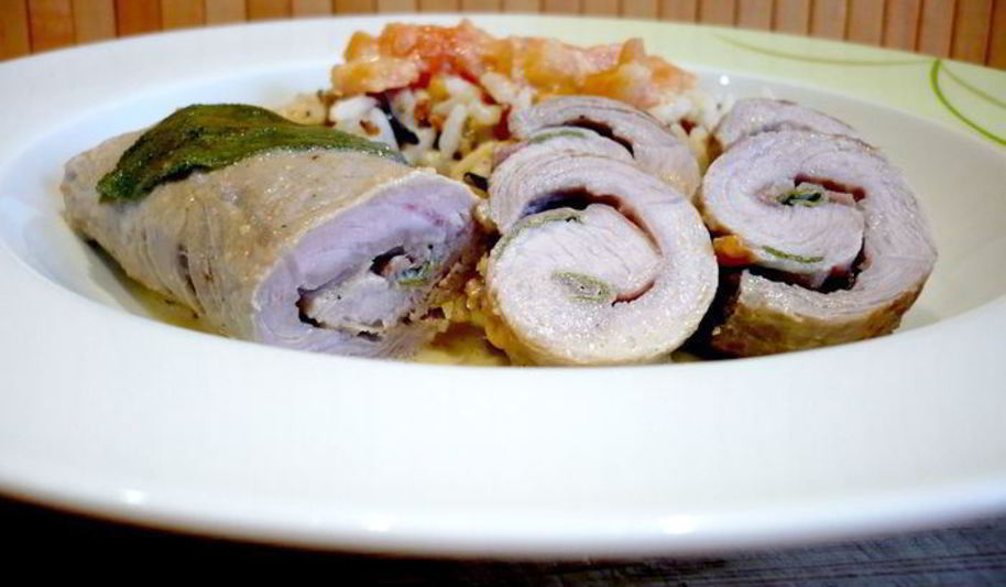 Рецепт рулетов из телятины с шалфеем и пармской ветчиной